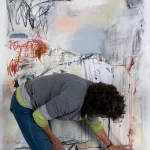 Helen with vertical painting