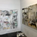 Two paintings in progress